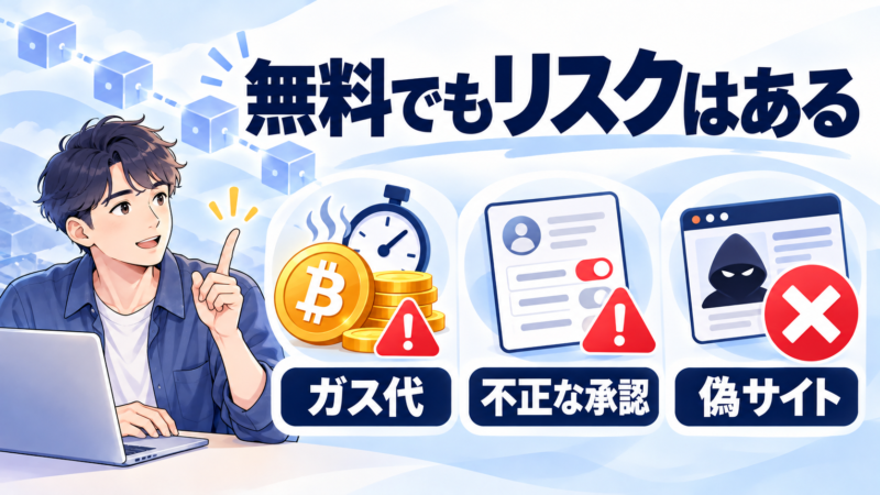 エアドロップで注意するガス代と不正な承認と偽サイト