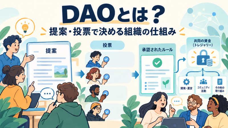 DAOの提案・投票・実行と共同資金管理の流れ