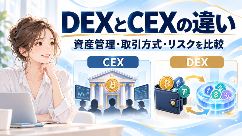 DEXとCEXの資産管理・取引方式・リスクの違い