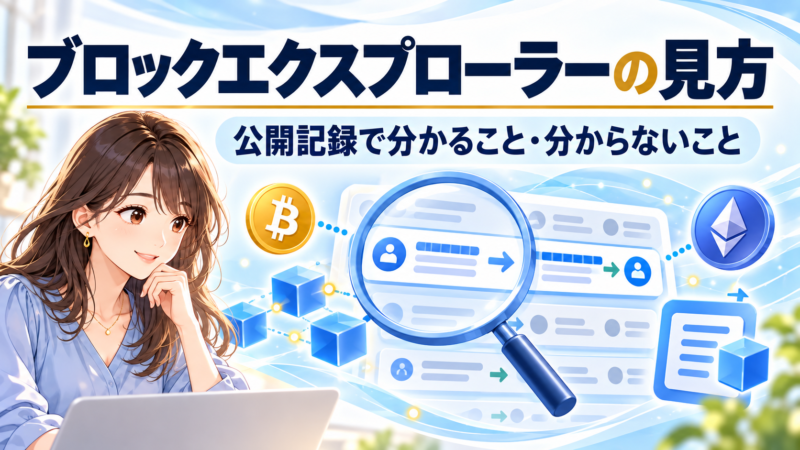 ブロックエクスプローラーで公開記録を調べる