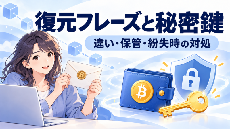 復元フレーズと秘密鍵の違い・保管と紛失時の対処
