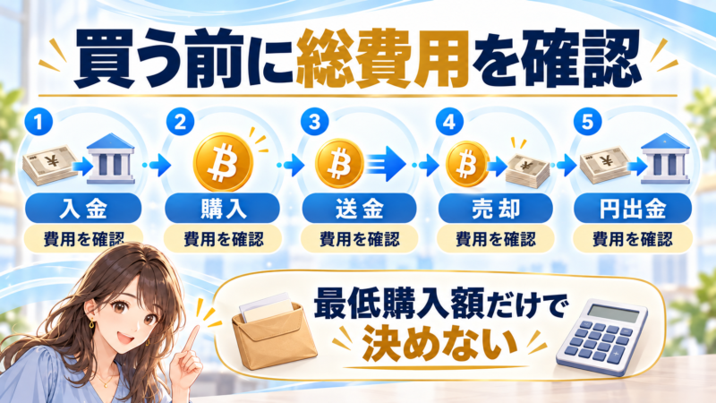 入金から売却・円出金まで総費用を確認