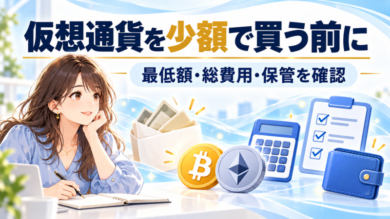 仮想通貨の少額購入前に最低額・総費用・保管を確認