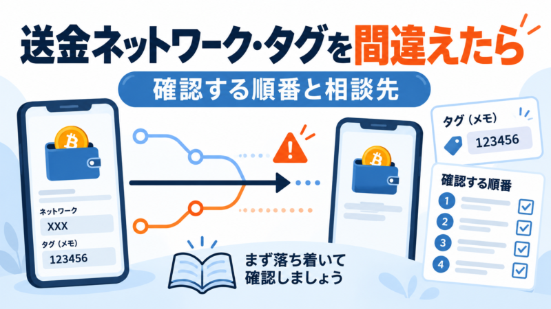 送金ネットワークやタグを間違えた際の確認順と公式相談先
