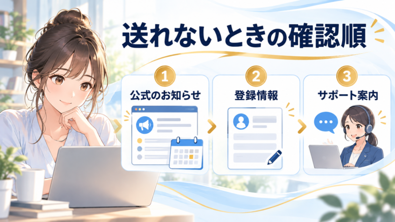 送金できないときの公式案内・登録情報・サポート確認