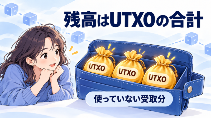 ウォレット残高を構成する未使用出力UTXO